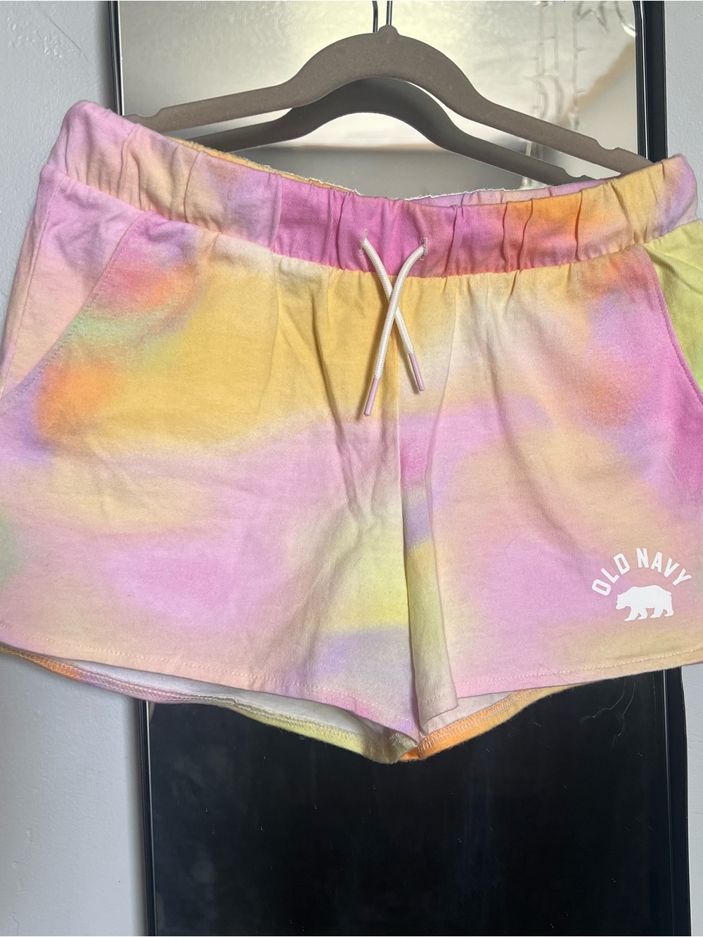 Old Navy Pastel Tie-Dye Athletic Shorts - Pink, Yellow, Lavender